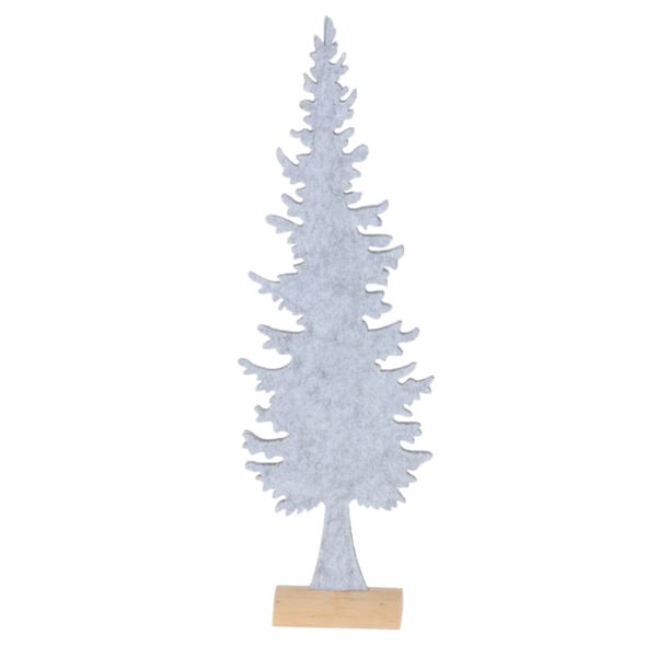 Adorno de Felpa 42cm forma Árbol de navidad base de madera surtidos