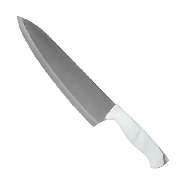 Cuchillo de 8" modelo Chef con diseño en mármol de acero inoxidable
