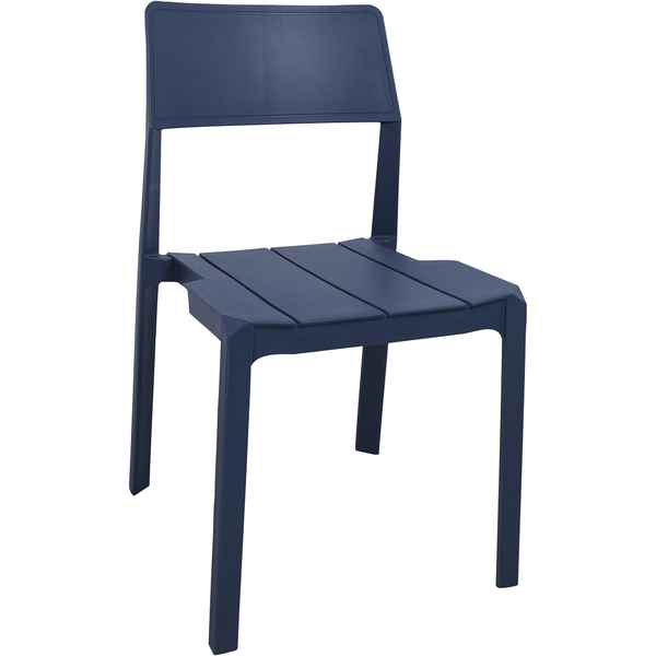 Silla plástica de 44cm x 53cm x 80cm color azul