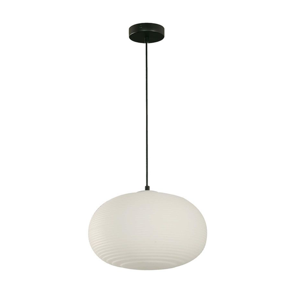 Lámpara colgante blanca/negra 1 luz E27 40W