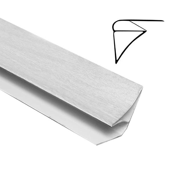 Perfil de PVC de 9mm x 2.98m Blanco textura para cielo raso