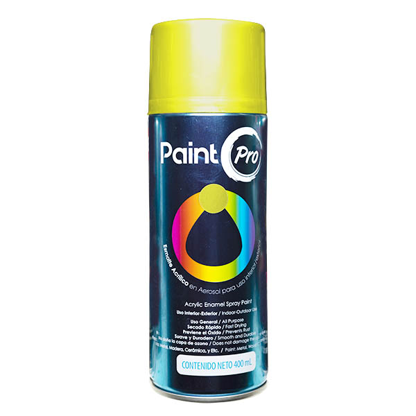 Pintura de esmalte acrílico en aerosol de 400ml amarillo fluorescente