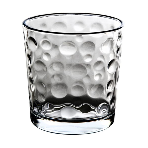 Juego de vasos de vidrio 13.5oz diseño Bubbles - 4 unidades