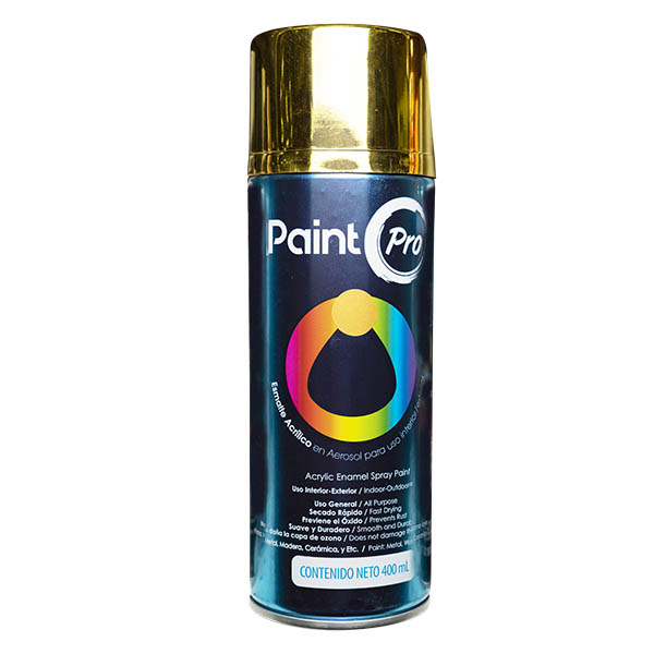 Pintura de esmalte acrílico en aerosol de 400ml color oro
