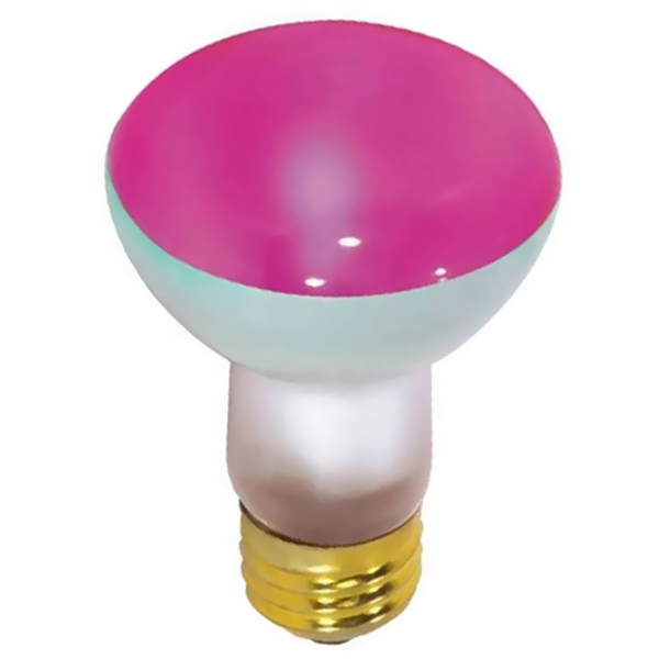 Reflector incandescente rosado base e26  de 50 watts - 130 voltios