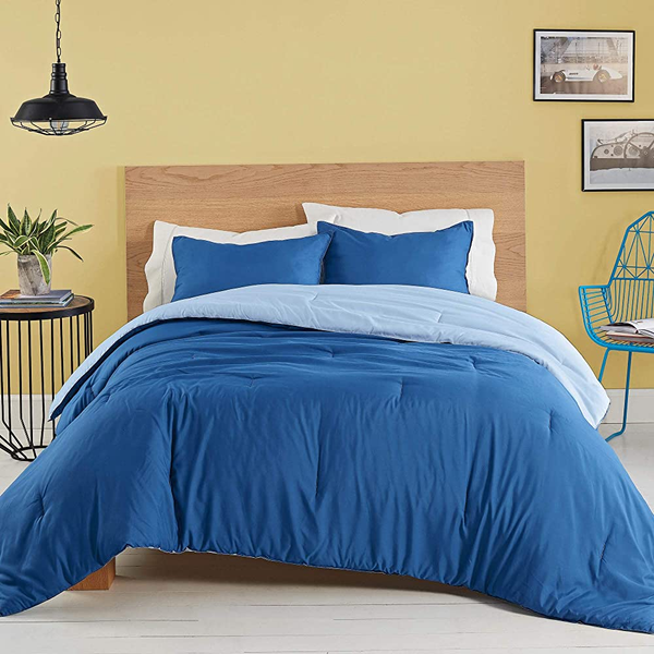 Juego de comforter tamaño twin/twinXL color azul - 2 piezas
