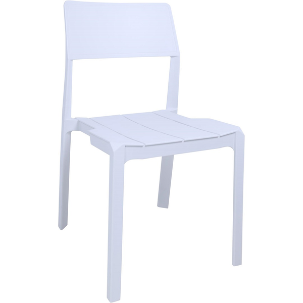 Silla plástica de 44cm x 53cm x 80cm color blanco