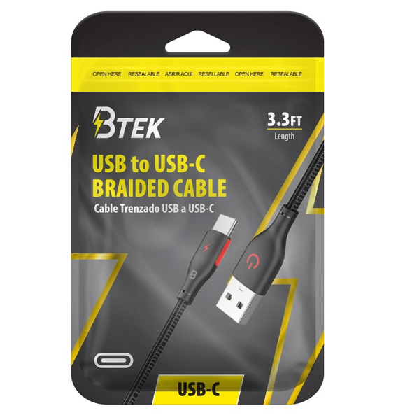 Cable USB a Tipo C de color negro