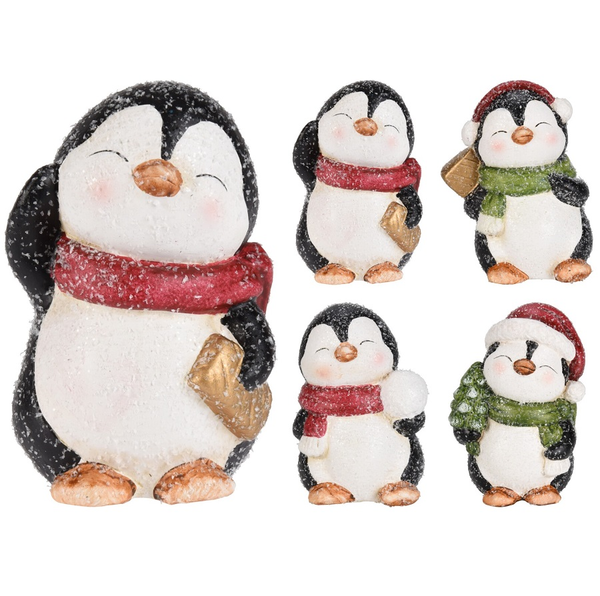 Adorno navideño de Pingüino de 10cm surtidos