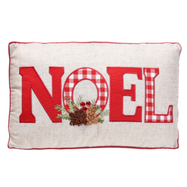 Cojín rectangular navideño con diseño de Noel