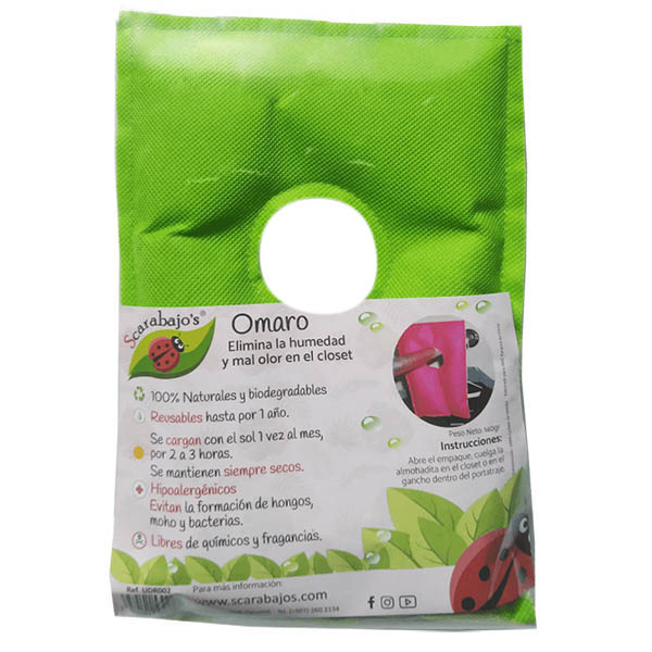 Absorbedor de humedad Omaro, almohadillas de tela biodegradable