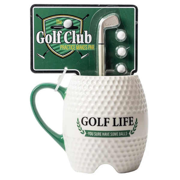 Taza Golf Life color blanco de 16oz