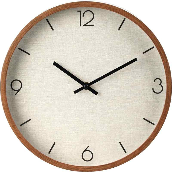 Reloj de pared de 30cm color marrón y beige