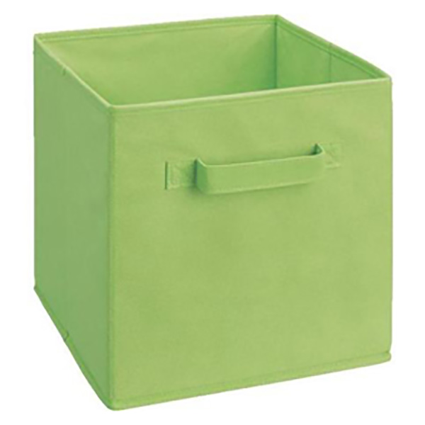 Cajón de tela de 10.5"x10.5"x11" verde se adapta al cubeicals