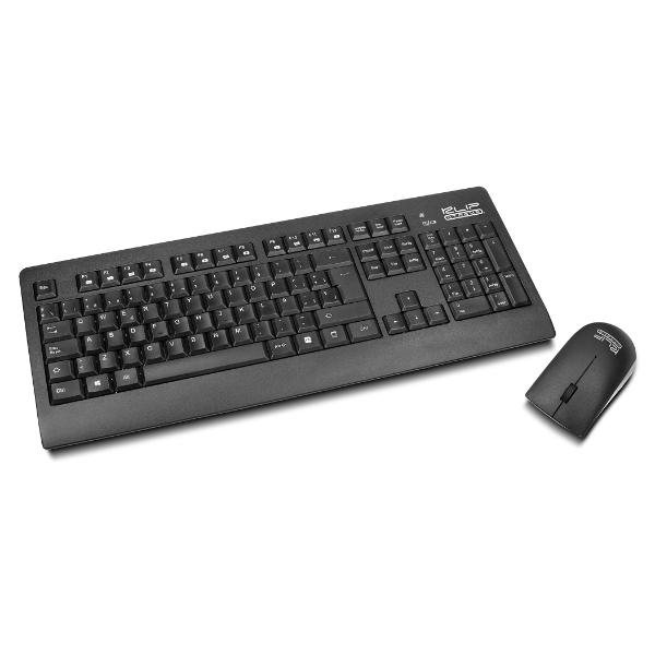 Juego de teclado y mouse inalámbrico de color negro