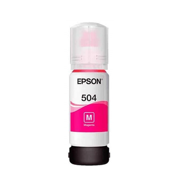 Botella de tinta T504 magenta para impresora