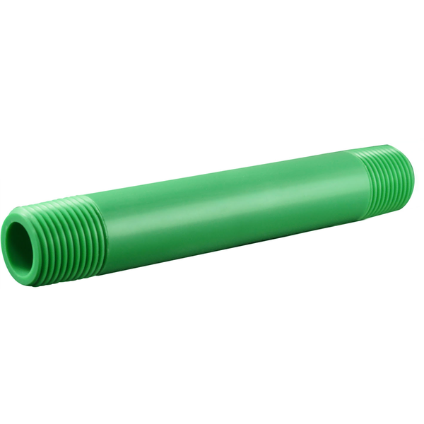 Niple de PPR de 1/2" NPT x 4" verde