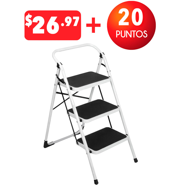 Escalera plegable doméstica de 3 pasos