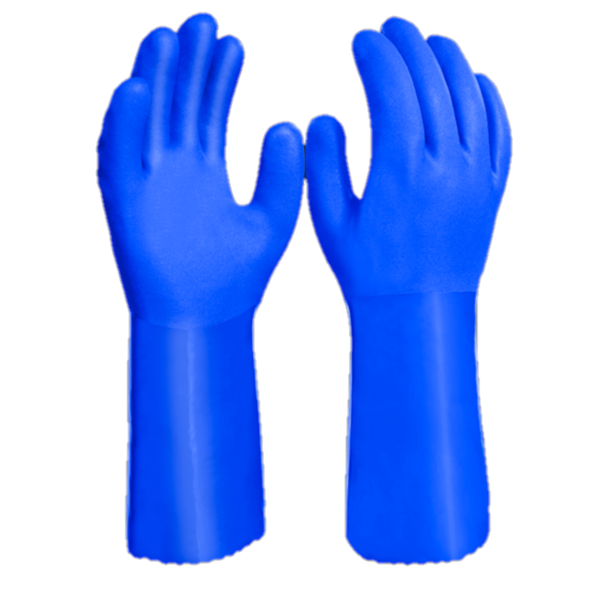 Guantes de PVC tamaño XL color azul