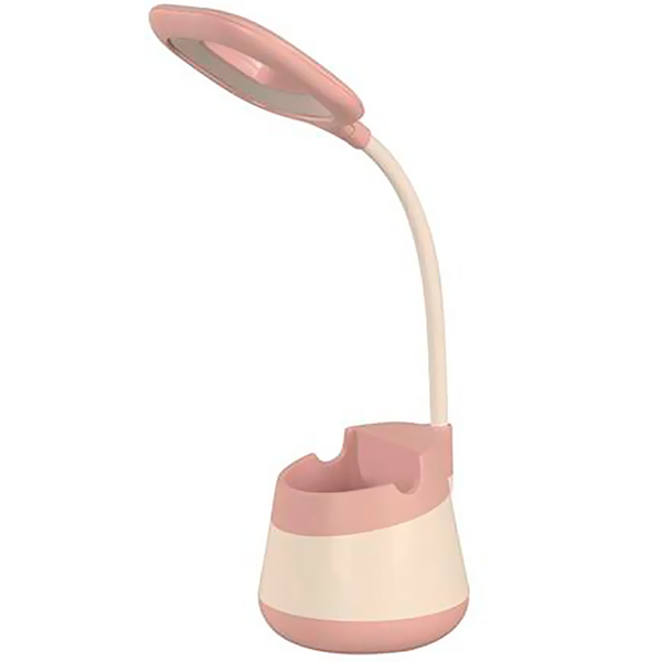 Lámpara Led de escritorio rosada de 1 luz 6000K 3W