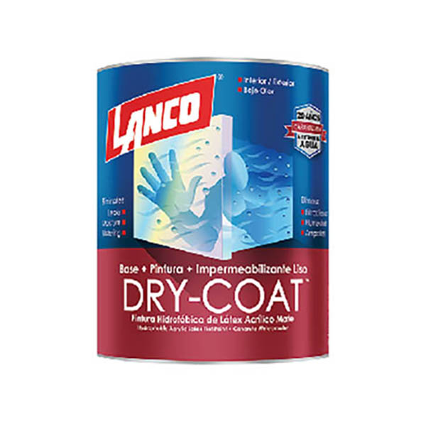 Pintura 3 en 1 Dry Coat liso mate base tint 1/4 gl