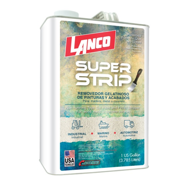 Removedor gelatinoso de pintura y acabados Super Strip de 1gl LANCO