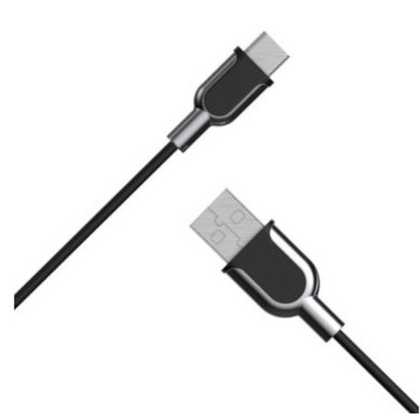 Cable USB tipo C de 6' color negro/plateado