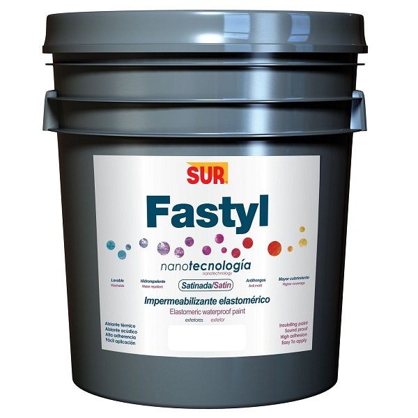 Pintura impermeabilizante elastomérica Fastyl color rojo óxido 5gl