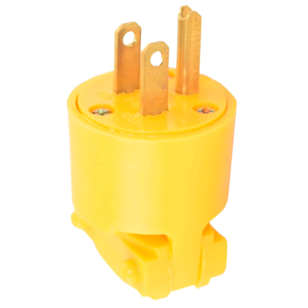 Conector eléctrico macho modelo 4867 de 15A de color amarillo
