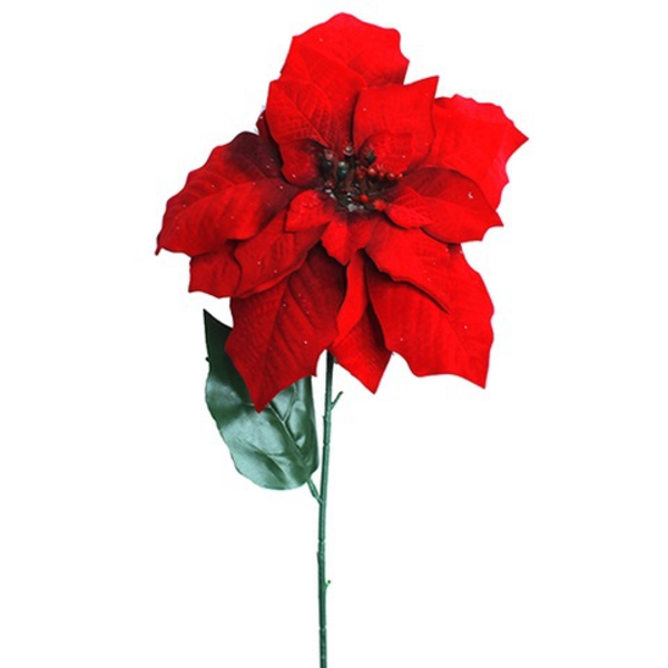 Poinsetia artificial de 65cm decorativa color roja
