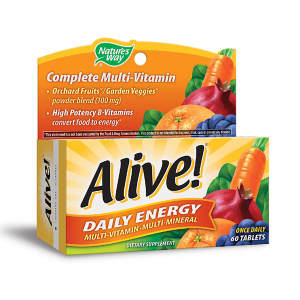 Multivitaminas Alive Daily Energy - 60 tabletas