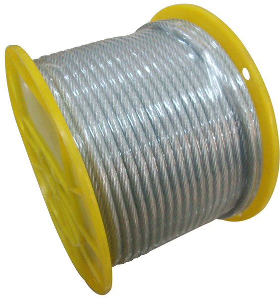Cable de acero de 3/16" x 1/4" galvanizado recubierto de vinilo