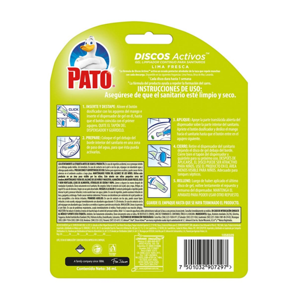 Pato - Discos activos para WC, aparato y recambio, Lima, 6 discos :  : Salud y cuidado personal