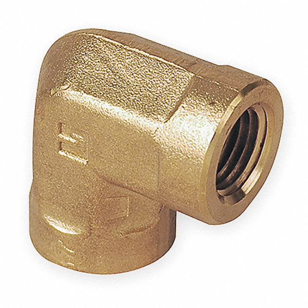 Codo hembra NPT de 1/4" x 90° de bronce - 2 unidades