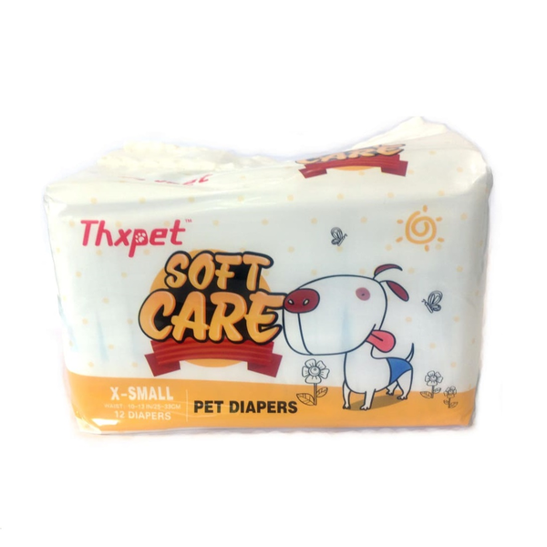 Pañal talla XS Soft Care para mascotas - 12 unidades