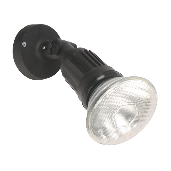 Lámpara reflector negra de 1 luz E27 80W para exterior