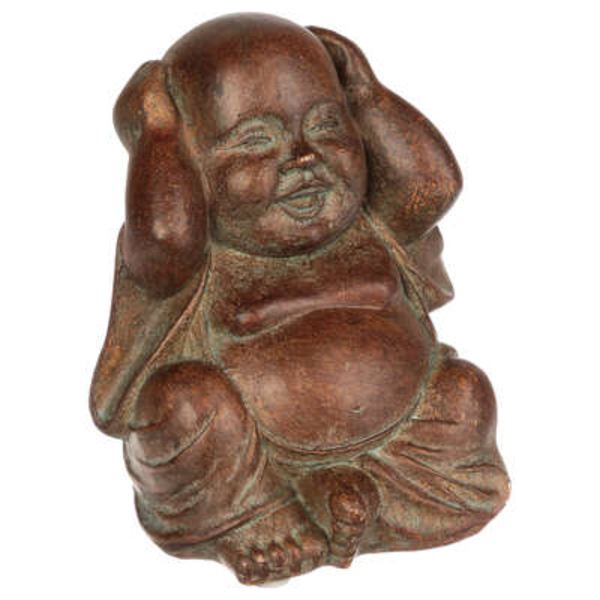 Estatuilla de Buda de 12cm color marrón
