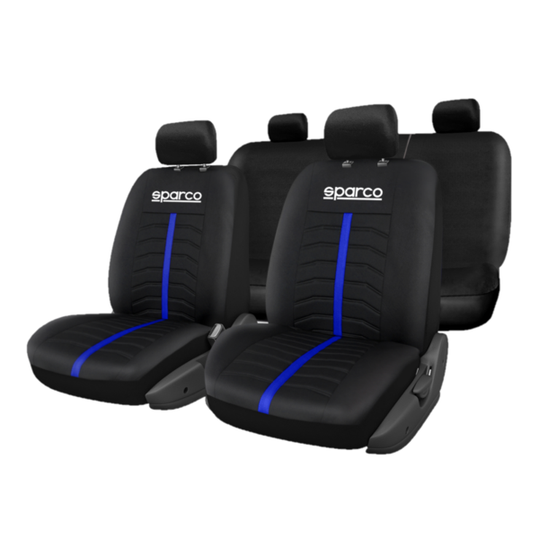 Forro de asientos Sparco para autos color negro/azul