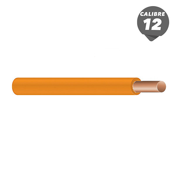 Alambre THHN de 1m calibre 12AWG color naranja