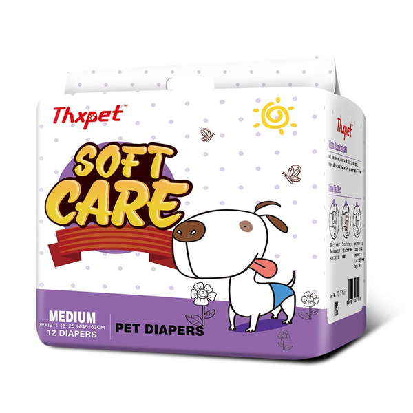 Pañal talla M Soft Care para mascotas - 12 unidades