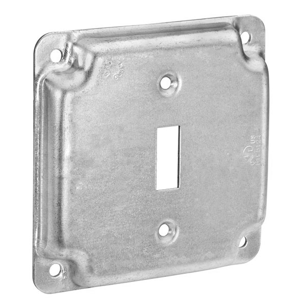 Tapa de metal sencilla para interruptor de uso industrial TOPAZ