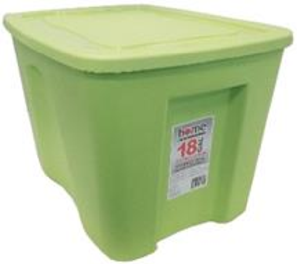 Caja plástica para almacenar, 18 galones, color Limón - Home