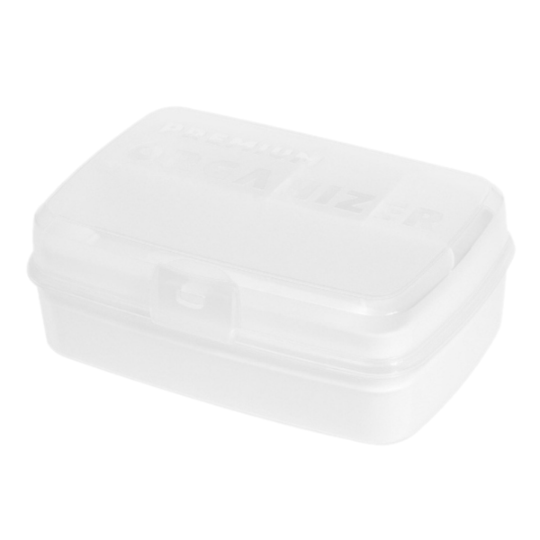 Caja organizadora plástica con compartimentos para alimentos