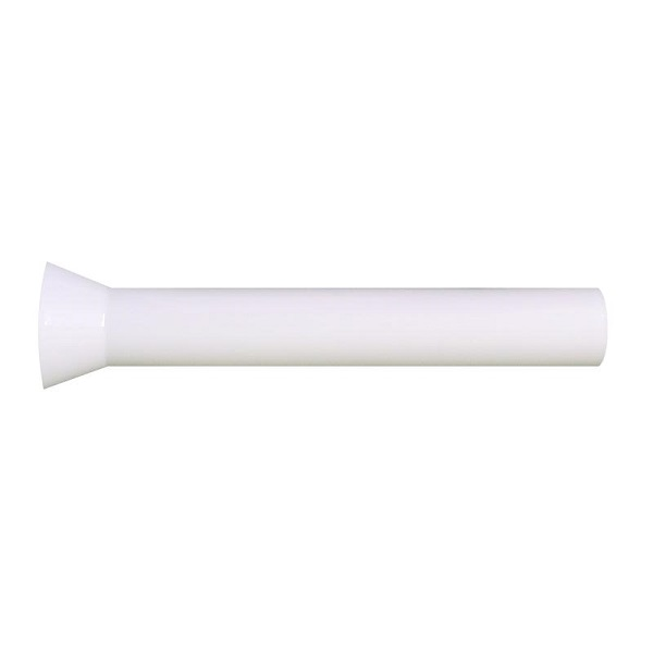Corneta de PVC de 1 1/2" x 8" color blanco