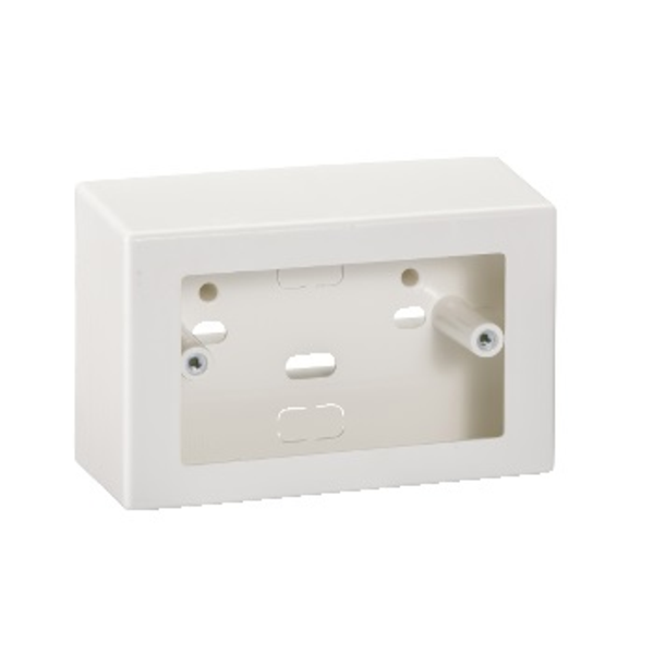 Caja plástica de 2x4x55mm rectangular para moldura color blanco