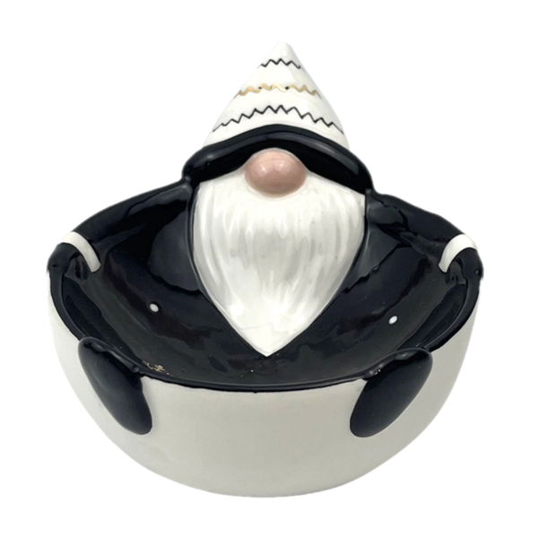 Bowl de cerámica con diseño de Gnomo color negro