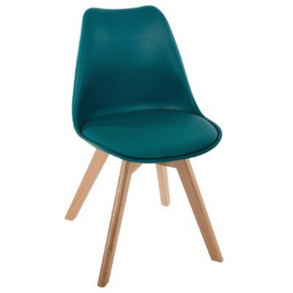 Silla de madera modelo Baya color turquesa