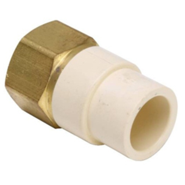 Adaptador hembra CPVC a cobre de 3/4" x 3/4" con rosca para conexión