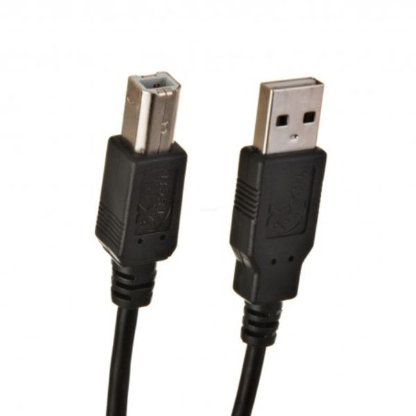 Cable USB de 1.8m de largo color negro XTECH