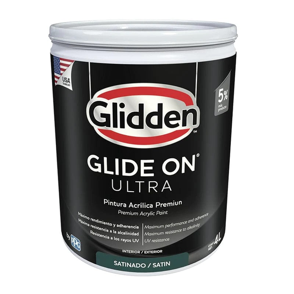 Pintura acrílica Glide On Ultra acabado satinado BM 1gl